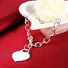 Partihandel - Retail Lägsta pris Julklapp, Gratis frakt, Ny 925 Silver Fashion Bracelet B268