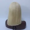 613 блондинка кружева передний парик натуральные волосы бразинские реми люди человеческие волосы ommre блондинки короткие боб парики для женщин переводить кружева