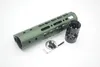 Olive Green anodiserad 7,9,10,12,13,5,15 '' Inch Keymod Handguard Rail Gratis Floating Picatinny Mount System Aluminium Barrel mutter