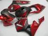 Placas de plástico ABS moldadas por injeção para Honda CBR600RR 03 04 kit de carenagem preto vermelho CBR600RR 2003 2004 RT21