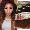 OMBR Brown Brown Color Smart Quality Trema sintetica Capelli 6pcs / lot Jerry Curl Crochet Capelli Estensioni per capelli Crochet Trecce Capelli Tessuti Marley