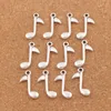 Achtste noot muziek charms hangers 150pcs / lot 23.2x14.8mm antieke zilveren sieraden DIY L238 MIC Hot verkopen