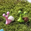 10pcs / Set Giardino Dollhouse Toys Giocattoli Mini lumache Micro Paesaggio in vaso Bonsai Accessori Ornamenti Figurina Decor