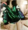 Nattklubb mode paljetter jackor kvinnor glitter rock sångare dansare ladeis ytterkläder prestanda dräkt för höstvinter