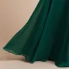 Green Bridesmaids Dresses Deep V Neck Covered Button Full Sleeve Tulle Floor Length Formal Evening Dresses robes de demoiselle d4335952