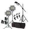 Kit d'éclairage de studio 3 pièces Yongnuo YN600L II 3200-5500K panneau d'éclairage vidéo bicolore 600 LED + adaptateur secteur + support de 2 m + bras de flèche + sac de transport