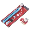 Freeshipping 60cm PCI-E verlengkabel Express 1x tot 16x USB 3.0 Powered Extender Riser Adapter Graphics Card Red