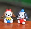 20sets kawaii 3option mini couple's rabbit and dog fairy miniature color as pic for garden and home decor usage,anime cartoon figure