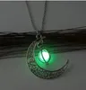 Glow Dark Stone Moon Citrouille Cage Pendentif Colliers Halloween Tendances Chaudes Perles Lumineuses Squash Collier Bijoux De Noël pour Hommes Femmes