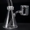 Quartz Thermal Beaker Double Tube Rökningstillbehör med presentförpackare Bägare Pukin Beagle Thermal P Banger Bong Dab Oil Rig