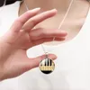 Collana girocollo all'ingrosso Ciondolo per collana da donna con motivo a note musicali e pianoforte placcato in bronzo