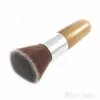 Whole Flat Top Buffer Foundation Powder Brush Cosmetic Makeup Basic Tool Wooden Handle 1259i9680360