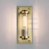 Willlustr vintage copper color wall sconce ribbed crystal glass shade lamp modern lighting porch staircase hotel vanity light