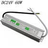 Frete Grátis alta potência 24 V À Prova D 'Água Eletrônica LED Driver Transformador de Alimentação 90 V-250 V para 24 V 60 W IP67 de tensão constante