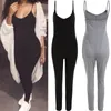 Strampler Großhandel GZDL Mode Heißer Verkauf Sommer Sexy Frauen Neue Feste Ärmel Schlinge Overall Bodycon Lange Hosen Legging Strampler Overall