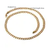 Groothandel-vaste 18k geel goud gevuld Cubaanse stoeprand ketting heren leeftijd-oude ketting sieraden 7mm
