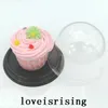 50pcs25Sets Clear Plastic Cupcake Cake Dome Boxes Container Contenitore Decorazioni per feste di nozze Boxes per torta per matrimoni Forniture4142577
