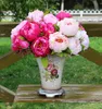 Vacker Peony Flower Home Decoration Hand Made Artificial Peony Bunch Flowers Brudtillbehör Garden Bulk Runners 7 Flower PE264V