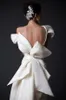Krikor Jabotian Ivory Evening Dresses Dresses Custom Made Ruffled Formal Wear Sheath Off-Shoulder Backless Party Gown