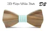 Mode 3D Hout Bowtie 20 Stijlen Handgemaakte Vintage Traditionele Strik voor Business Afgewerkt product DIY houten vlinderdas 12 * 6cm voor volwassenen