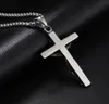 Rostfritt stål Jesus Christian Cross Crucifix Hänge Halsband Hip Hop Smycken för män Hänge Designer Smycken Julklapp