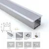 50 x 1 m Sätze/Los Bürobeleuchtung mit LED-Aluminiumprofil und tief versenktem T-Profil für Boden- oder Wandleuchten