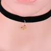 Everfast 10pc/Lot Cute Insect Butterfly Pendant Black Korea Velvet Rope Choker Collar Bug Necklace Female Collier Bijoux Girls Gift EFN007V