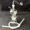 Apple Çanak Tel Nargile Bongs Aksesuarları, Benzersiz Yağ Burner Cam Bongs Borular Su Borular Cam Boru Yağ Kuleleri Damlalıklı Sigara İçme