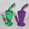 new colorful honeycomb silicone bong dab oil rig 10 4 tall colorful glass water pipes 14mm male joint hookahs