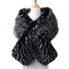 Winter Wedding Coat Bridal Faux Fur Wraps Warm Stick shawls Outerwear Bridesmaid Black Gary White Shrug Women Jacket Prom Evening