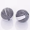 40 perline rotonde in acrilico dal design antico a strisce da 16 mm per le donne, braccialetti fai da te, accessori per la creazione di gioielli