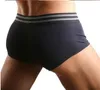 Whole2pcs Black Mens iç çamaşırı boksörleri şort seksi tasarım yeni hom marka penis pantolon tasarımcı belde gey aşınma 8125617