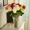 Gros-Roses Artificielles Fleur Faux Soie Roses Simples multi Couleurs pour Centres De Mariage Home Party Fleurs Décoratives A0744