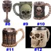 3D Skull Mokken Wand Roestvrijstalen bekers 200-400 ml Coffee Beer Tea Cup Knight Tankard Dragon Drink Mok gratis DHL WX-C10
