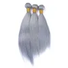 灰色の髪織りのストレート8A灰色の人間の髪のバージンヘア3束灰色の伸びの熱い販売16 18 20インチ工場Price