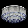 Sapphire led crystal lamp round glass barswarovski crystals ceiling lighting E14 110v 220v living room bedroom studying room lamp