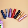 Portable 8ml rotary spray bottle anodized aluminum Spray perfume bottles glass empty makeup perfume tube bottle Factory wholesale