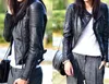 Läderjacka Kvinnor Jackor Coat Slim Biker Motorcykel Mjuk Zipper Girl Leather Jaquetas de Couro Feminina Damkläder
