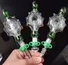 Tubo di vetro Mini Nectar Collector Kit con punta in quarzo per unghie con punta in titanio GR2 da 14 mm per bong in vetro per piattaforme petrolifere