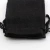 50pcs Black Linen Fabric Drawstring bags Candy Jewelry Gift Pouches Burlap Gift Jute bags 7x9cm