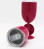 Rostfritt stål Vinglas 10oz Goblet 10oz vinkopp Multi Color Red Champagne Glass Creative Home Dricks Ware med lock i lager