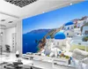 3d room wallpaper custom photo mural Greek love sea white castle TV background decor painting picture 3d wall murals wallpaper for walls 3 d