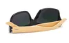 Lunettes de soleil en bois de bambou hommes lunettes de soleil en bois originales lunettes de pilote de pêche lunettes carrées UV400 temples Bambu 1523