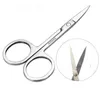 200PCS Makeup Eyebrow Scissor With Sharp Head Stainless Steel Women Brow Beauty Makeup Tool Curved Manicure Cuticle Cutting X0062242175