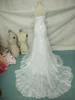 Real Pos Vintage Woman Beaded VNeck Cap Sleeve Mermaid Lace Long Wedding Dress White Custom Made Lace Up Bridal Gown Available4207957