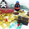 Plastique or Pirate pièces anniversaire Noël vacances faveur trésor pièce goody fête butin sac pinata filler jouet faveur thème décor cadeau