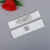 Vintage Bridal Garters Prom Garter Bridal Wedding Garter 2 Piece set Lace Rhinestones Pearls In Stock Cheap Plus Size