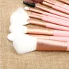 Makeup Borste 12PCS Pro Gradient Ögonskuggborstar med penselhink Multifunktion BB Cream Brusher Eyeline Cosmetic Tool