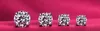 2017 white Gold Plated 4 Prongs Sparkling Cubic Zirconia simulated Diamond Post CZ Stud Earrings 3mm 4mm 5mm 6mm 8mm 10mm