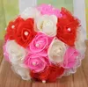 Bridal Wedding Bouquet Elegant Pearl Lace PE Rose Flower women Wedding Flowers Bride Silk Ribbon Bouquets